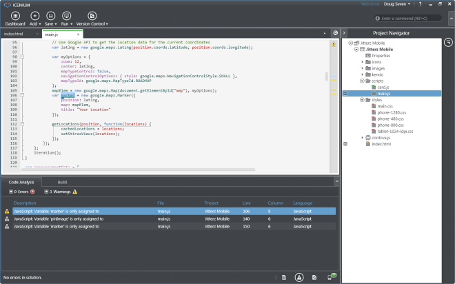 Graphite Code Editor with Error Detection